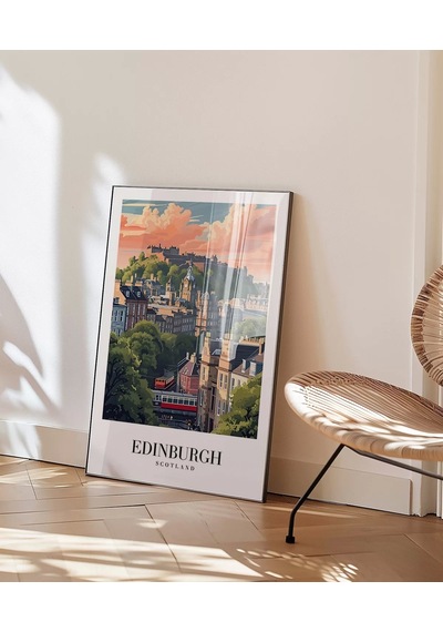 Çerçevesiz Poster Edinburgh'un Tarihi Tepeleri