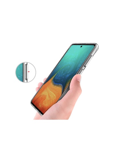 Galaxy A51 Kenarlari Silikon Yüzeyi Sert Seffaf Gard Kilif 566410460