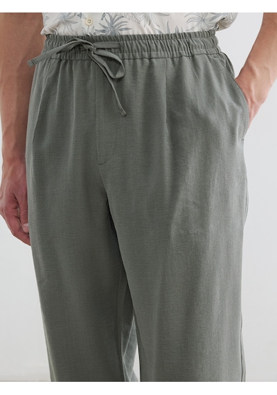 Lcw Vision Haki Regular Fit Keten Görünümlü Erkek Pantolon Lcw Vision Haki Regular Fit Keten Görünümlü Erkek Pantolon