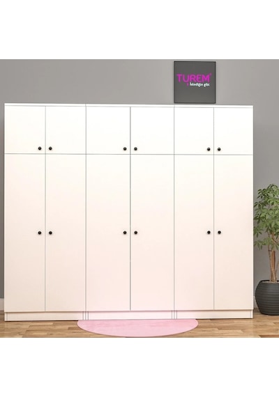 6 Kapılı Özel Gardırop Mdf/mdf Mdf Siyah 6 Kapılı Özel Gardırop Mdf/mdf Mdf Siyah