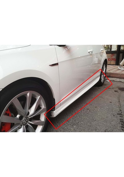 Vw Golf 8 Aero Yan Marşpiyel Seti Plastik 2 Adet Mat Siyah 2019 2020 2021 2022 2023 2024 2025 Karlık+ek+bodykit