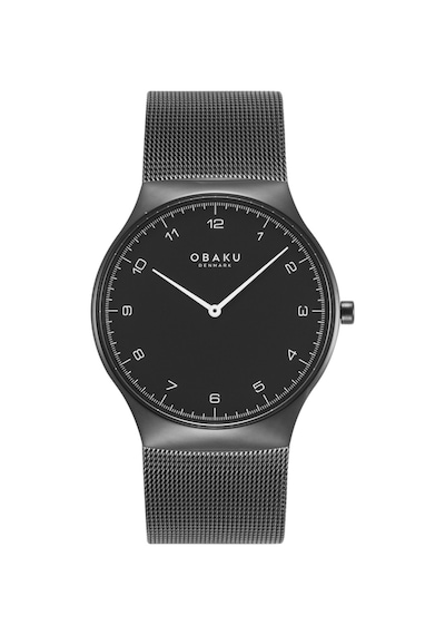 Obaku Denmark V306gxbbmb Quartz Hasır Siyah Safir Cam 40 Mm Erkek Kol Saati Siyah