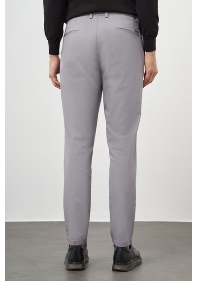 Morven Erkek Gri Pamuk Yan Cep Slim Fit Chino Pantolon 25ks003001100 Gri
