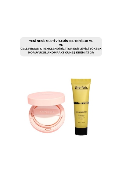 Cell Fusion C Renklendirici Kompakt Güneş Kremi 13 G + The Fair Multi Vitamin Jel Tonik 30 ML