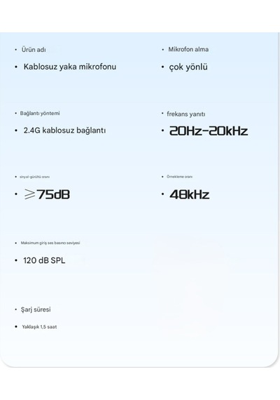 Kablosuz Tüylü Yaka Mikrofonu Apple iPhone Uyumlu  Type-c Pc Tablet Video Kayıt Vlog Lightning Usb-c Çıkış