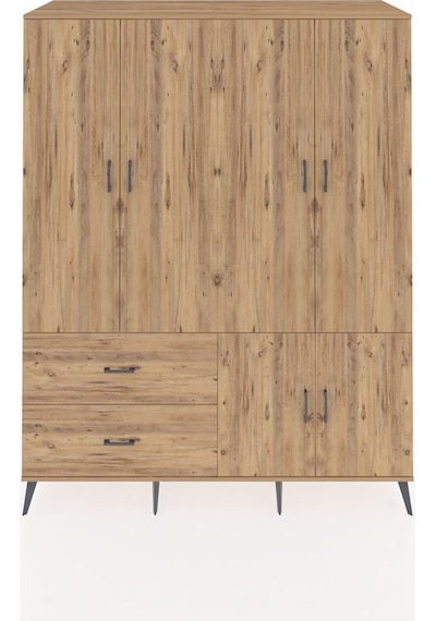 Kronos Gardrop 5 Raflı 2 Çekmeceli 2 Askılı 176x59x221 Çam-çam Çam Kronos Gardrop 5 Raflı 2 Çekmeceli 2 Askılı 176x59x221 Çam-çam Çam