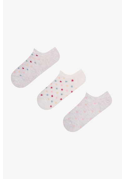 Penti Cross Heart 3lü Sneaker Çorabı Marşmelov