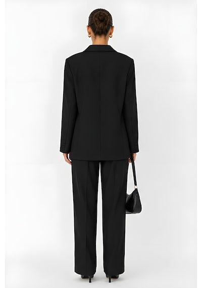 Lili Woman Kadın Siyah Oversize Blazer Ceket 9281