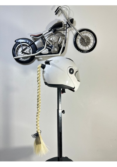 Motor & Motosiklet Sarı Örgü Saç Kask Dış Aksesuarı Diğer