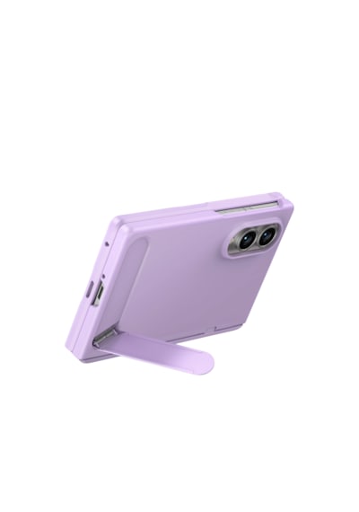Torras Samsung Galaxy Uyumlu Z Fold 8 Ostand L1 2 Adet Ekran Koruyuculu Standlı Magsafe Kapak Açık Mor