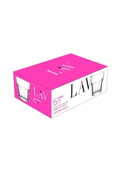 LAV Aras Cam Su Bardağı 6'lı  200 ml