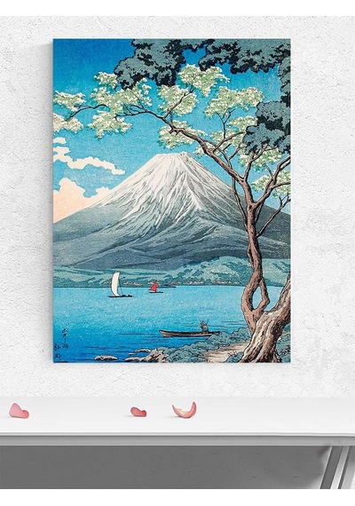 Postermanya Mount Fuji Spring, Fuji Dağı Baharı, Ukiyoe Japon Sanatı Sanat Sanatsal Poster - Afiş - Dekorasyon