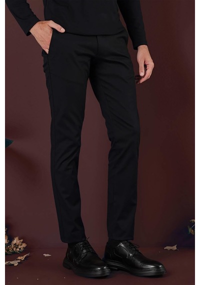 Efor P 1125 Slim Fit Siyah Spor Pantolon Siyah