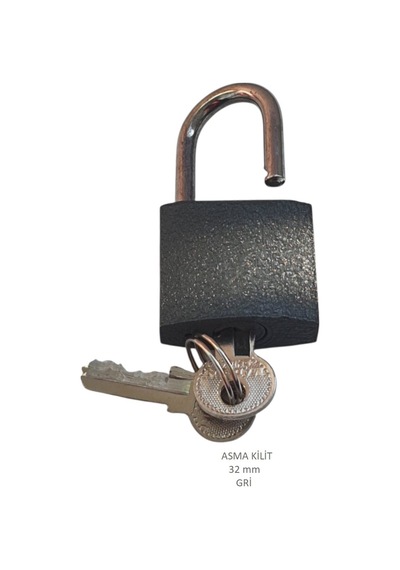 Adilon Asma Kilit, 32 Mm Gri