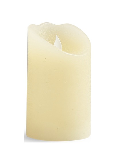 Pasabahce Silindir Led Mum 12.5x7.5 Cm - 1 Adet Krem
