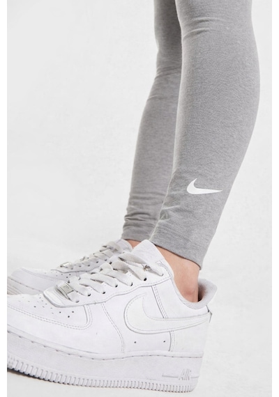 Nike Sportswear Club High Rise Full Length Kadın Yüksek Bel Pamuk Polyester Tayt Gri Kahverengi