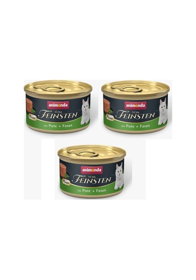 Animonda Vom Feinsten Hindi Ve Sülün Etli Yetişkin Kedi Konsevesi 85 G X 3 Adet