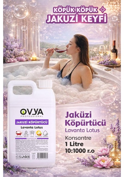 Konsantre Jakuzi Köpürtücü Banyo Köpüğü Lavanta Lotus 285 ML