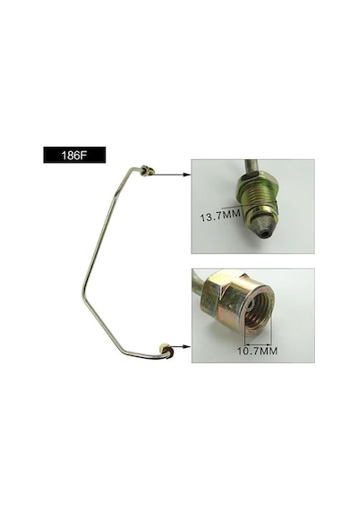 General Power Gp-186 10 Hp Dizel Motor Mazot Tazyik Borusu Enjektör-pomparası / 186f Uyumlu