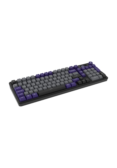 Hawk Gaming Hk258 Membrane Lcd Rgb Kablosuz/bluetooth Gri Mor Full Türkçe Gaming Klavye