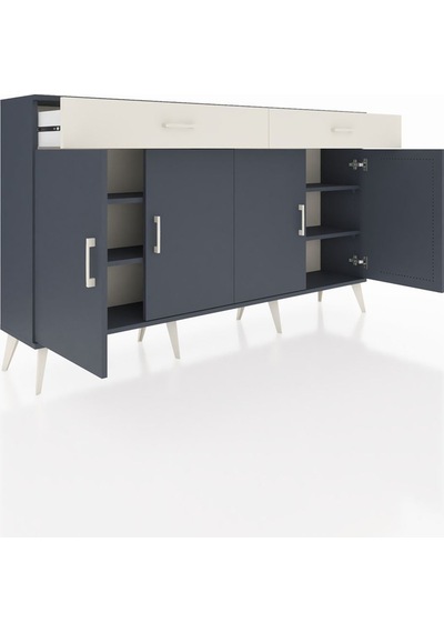 Arges Konsol 4 Raflı 2 Çekmeceli 4 Kapaklı 176x30x99 Antrasit-ant Antrasit-antrasit/aytaşı Arges Konsol 4 Raflı 2 Çekmeceli 4 Kapaklı 176x30x99 Antrasit-ant Antrasit-antrasit/aytaşı