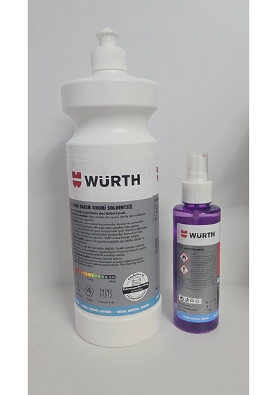 Würth Deri Bakım Kremi 1lt Solventsiz + Würth Araç Kokusu Moon 1