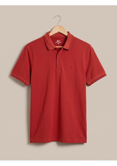 Maccali Erkek Kırmızı Yazlık Basic Polo Yaka Tişört