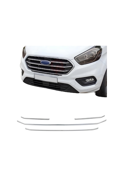 Ford Custom 2018 Sonrası Ön Panjur Krom 4 Prç. P.çelik
