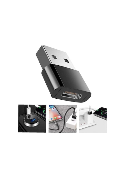 Usb 3.0 To Type C 3.1 Şarj Data Çevirici Dönüştürücü Adaptör 4429 Siyah