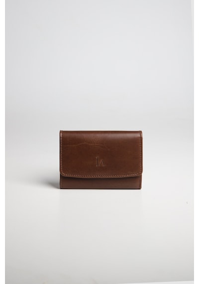 La'Graccio Paris Lagraccio Paris Unisex Nade Hakiki Deri Akardiyon Rfid Korumalı Kartlık Crazy Kahve