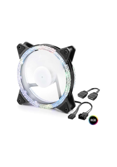 Kasa Fanı Kristal Rgb 12 Cm - Siyah Nd2662 Evimdeyokyok