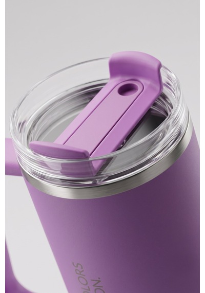 Benetton Paslanmaz Çelik Termos Be-kct100-mb Mavi Pipetli / Kulplu Spor Ve Araç İçi Termos 900 Ml Lila - Pembe