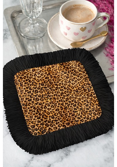 Leopar Şıklığı Saçaklı Sunum Peçetesi - Egzotik Lüks Bohem Siyah Kahverengi Bardak Altlığı Mendil Sisli Zeytin Yeşili Leopar Şıklığı Saçaklı Sunum Peçetesi - Egzotik Lüks Bohem Siyah Kahverengi Bardak Altlığı Mendil Sisli Zeytin Yeşili