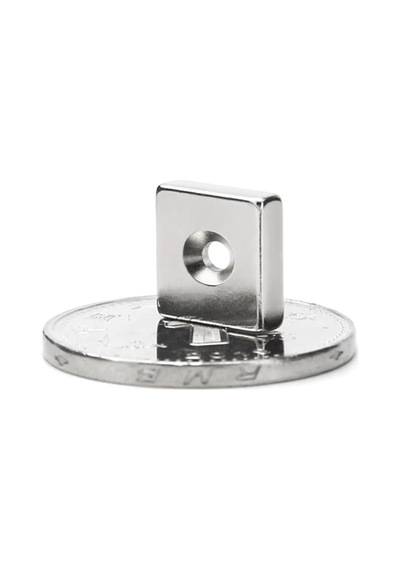 Dünya Magnet 5 Adet, Havşa Delikli, Neodyum Mıknatıs, 15x15x5 Mm, D:8/4 Mm, Köşeli, Güçlü Magnet, N35 Kalite