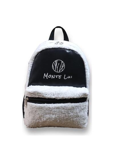 Monte Lui Mnt3637 Peluş Sırt Çantası Beyaz Çok Renkli