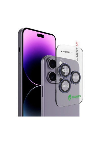 Buddıes Apple Uyumlu iPhone 14 Pro / 14 Pro Max Kamera Lens Koruyucu Purple Mor