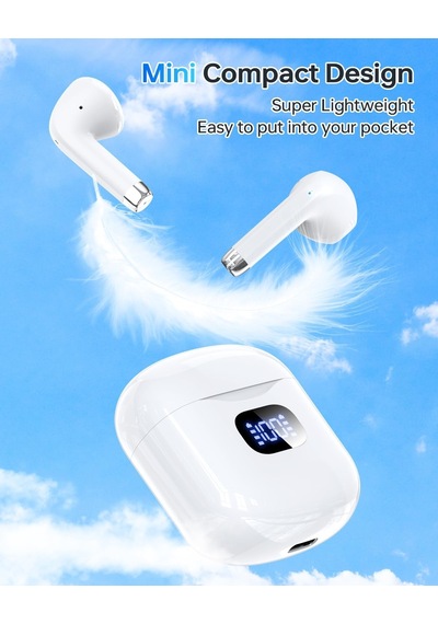 Kablosuz Kulaklık, Bluetooth 5.3 Kulaklık, Led Ekranlı Şarj Kılıflı 40 Saat Çalma Stereo Kulak Tomurcukları, Ip Genel