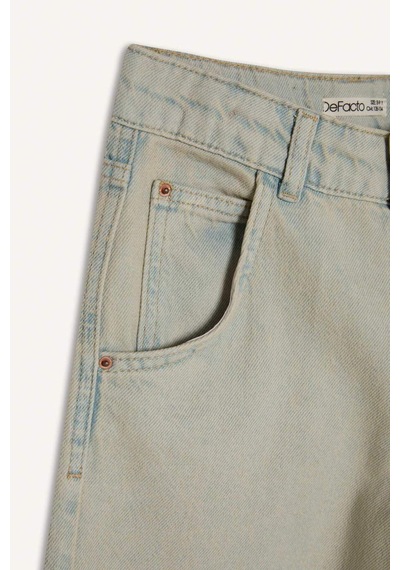 Defacto Wide Leg Geniş Paça Jean Pantolon Kız Çocuk D9128A825SP Mavi