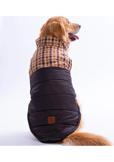 Pawstar Kahverengi Elgin Paws Su İtici Orta-büyük Irk Köpek Puf Yelek Yağmurluk