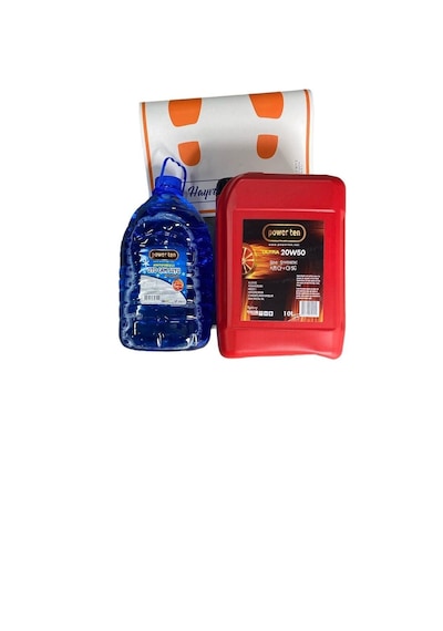 Power Ten 20W-50 Motor Yağı 10 Litre + Cam Suyu 5 L Bakım Seti