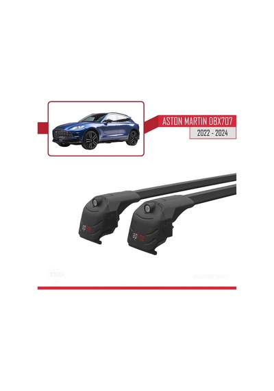 Aston Martin Dbx707 2022 Ve Sonrası İle Uyumlu Ace-2 Ara Atkı Tavan Barı Siyah