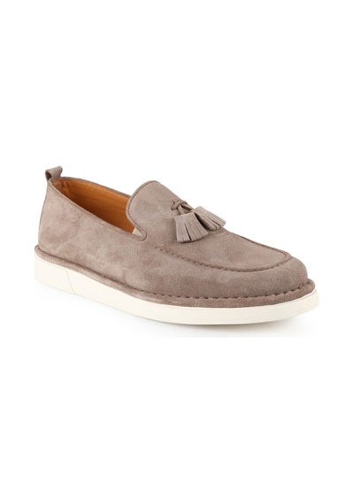 Libero Erkek Loafer Ayakkabı Hakiki Süet Deri Püskül Detaylı Pratik Slip-on Esnek Hafif Beyaz Eva Taban L6041 Vizon Libero Erkek Loafer Ayakkabı Hakiki Süet Deri Püskül Detaylı Pratik Slip-on Esnek Hafif Beyaz Eva Taban L6041 Vizon