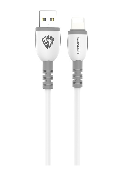 Lenyes Lc979 Usb-a To Lightning Hızlı Şarj Özellikli Data Ve Şarj Kablosu 2.4a 1m Beyaz Beyaz