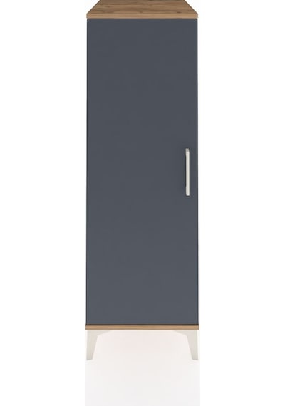 Kronos Dolap 2 Raflı Tek Kapaklı 44x59x134 Çam-antrasit Çam