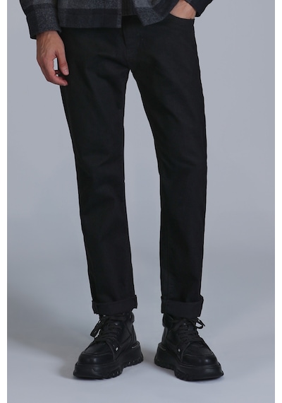 Lufian Anton Smart Jean Erkek Pantolon Slim Fit Siyah Siyah 112200224100100 Siyah