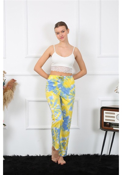 Akbeniz Kadın Pamuklu Alt Pijama 27466 - M Sarı