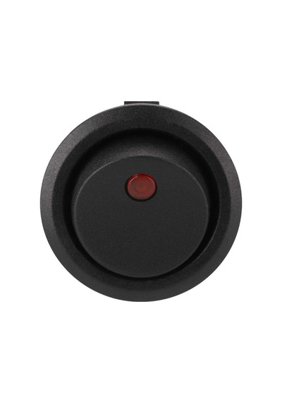 12 V Kırmızı Ledli Mini Yuvarlak Anahtar 1-0 Siyah Rocker Switch