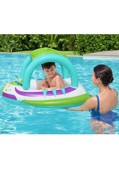 Bestway Gölgelikli Direksiyonlu Kornalı Bot 107x102 Cm - 34149