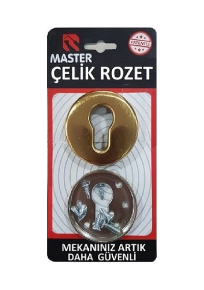 6 Vidalı Çelik Rozet Sarı Renk - 33425889
