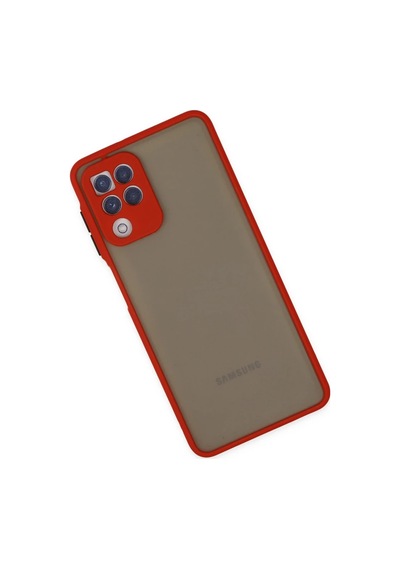 Samsung Galaxy A22 Kılıf Montreal Silikon Kapak - Kırmızı 0.2M-Çok Renkli